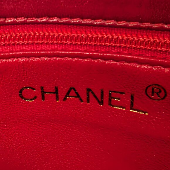 Chanel Rare Vintage Red Lizard Leather Mini Rectangular Flap Bag - Picture 15 of 16